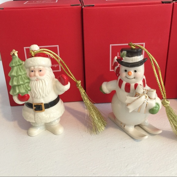 🎉NIB Lenox Christmas Ornaments Set of 5 Porcelain - Picture 2 of 8